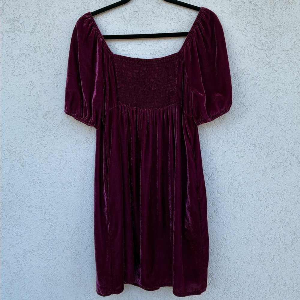 ModCloth “Who’s my sweetheart?” Velvet babydoll dress - Picture 6 of 8